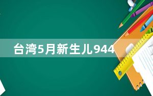 台湾5月新生儿9442人再度跌破万人 创今年最低